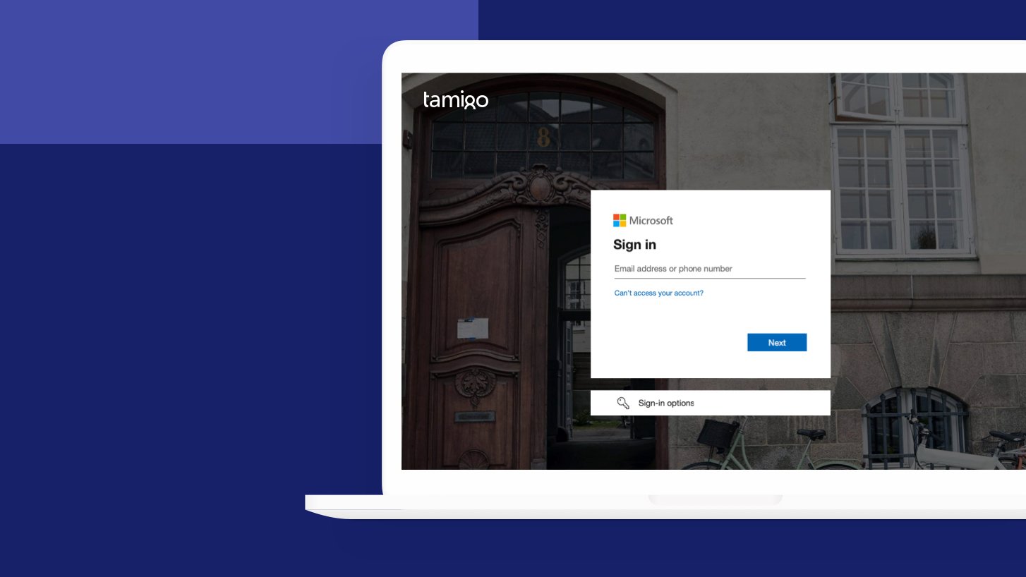 tamigo SSO staff login screenshot