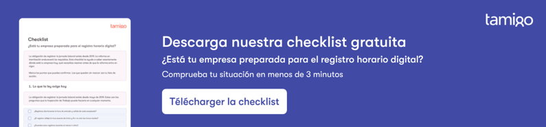Descarga la checklist gratuita sobre registro horario digital